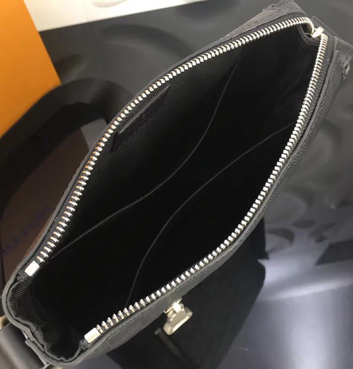 路易威登LV頂級原單N42418郵差包 Damier Infini牛皮面 牛皮鑲飾銀色金屬件 YDH2140